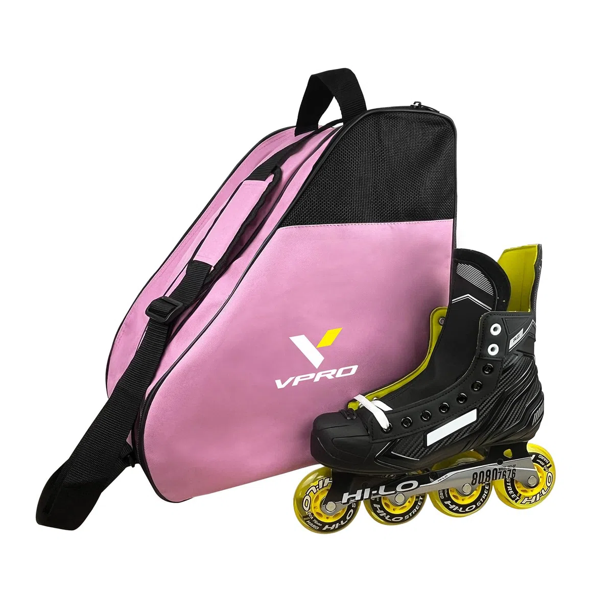 VPRO Sac à patins à glace pour enfants/adultes, avec sangle de transport et fermeture éclair