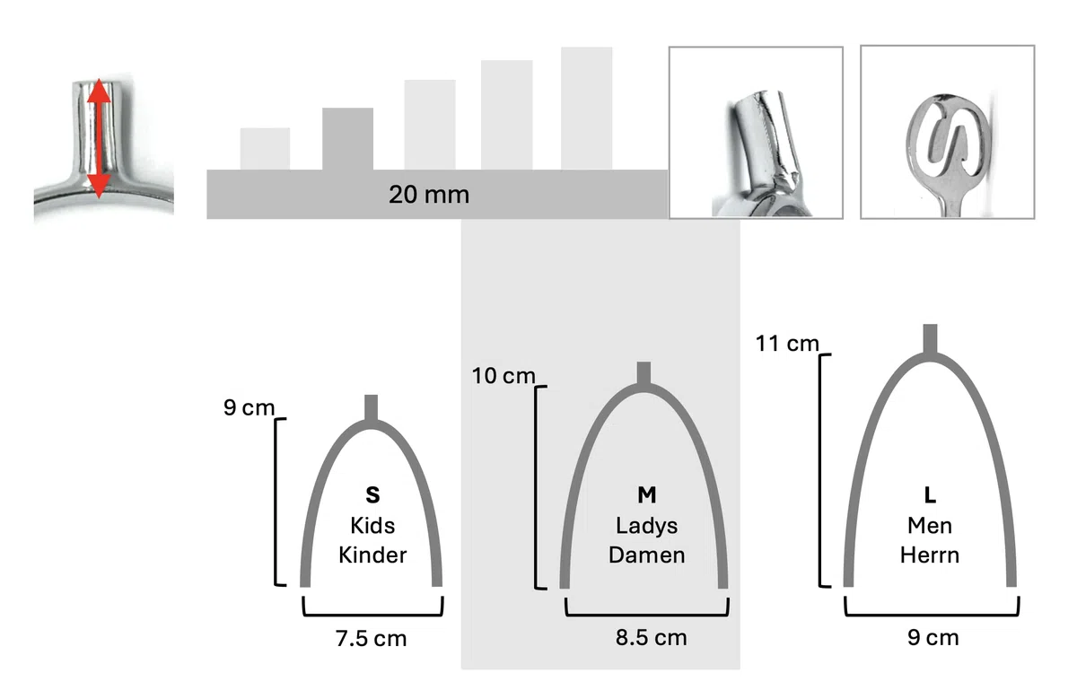 ES1077 SuperSpur Prince of Wales Éperons en zinc avec sangle en nylon pour éperons d'équitation (M 20 mm – Femme)
