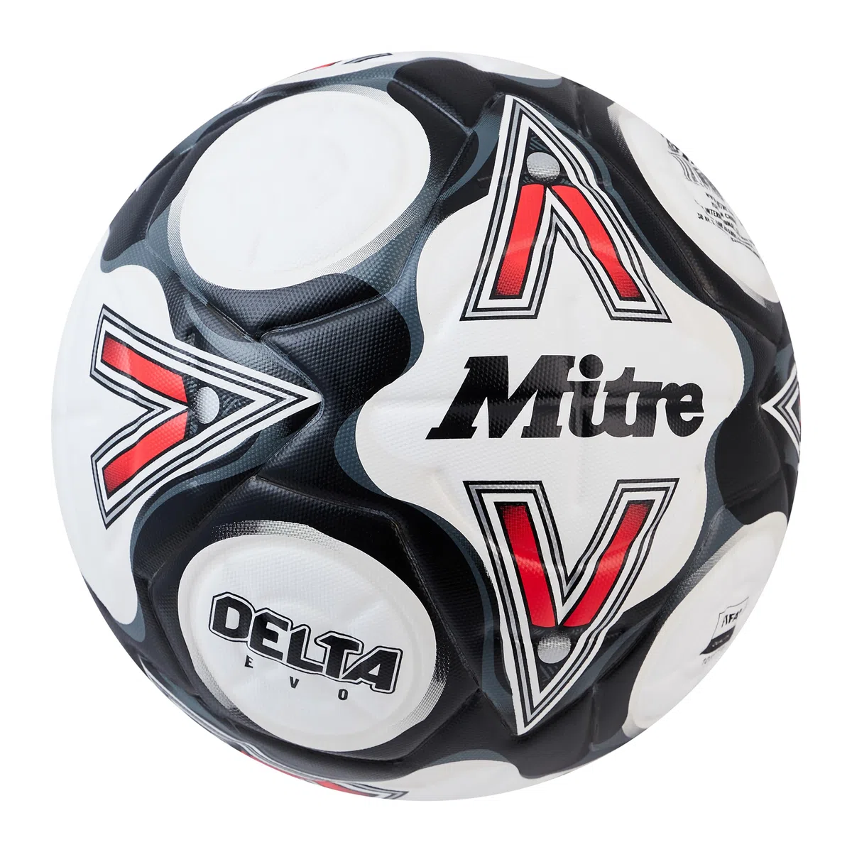 Mitre Delta, Solidité Durable, Précision Accrue et Performances Constantes Ballon de Foot pour Mixte Adulte, Jaune Fluo/Noir/Gris Circular, 5