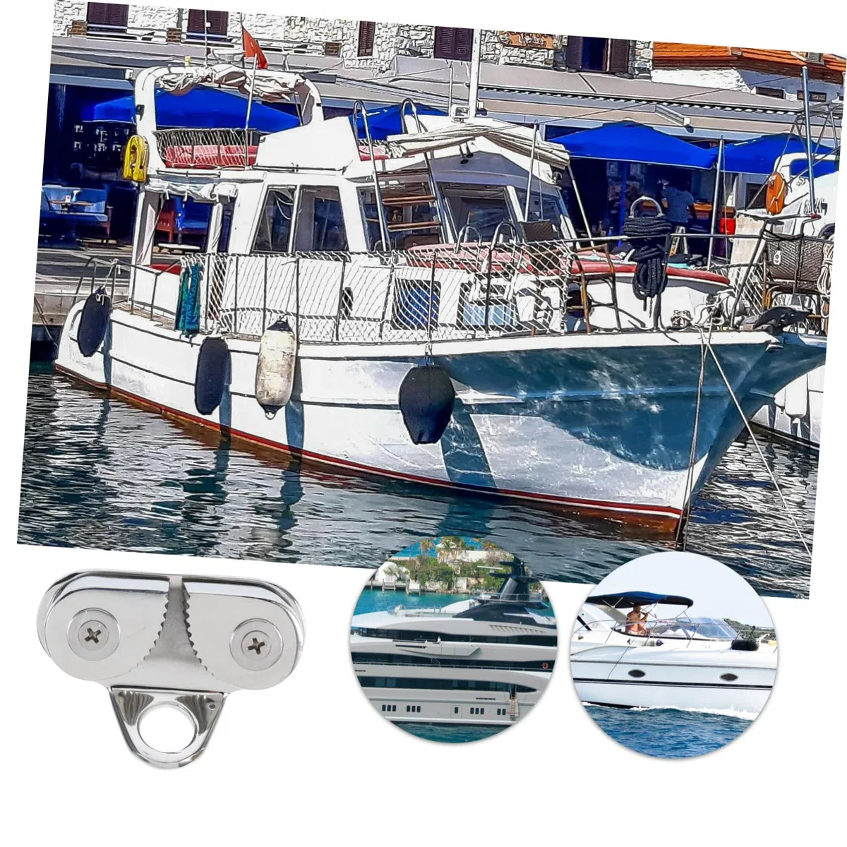 BESPORTBLE Taquet Coinceur à Came en Acier Inoxydable 316, Taquet Bloqueur pour Corde, Résistance la Corrosion, pour Bateau, Kayak, Voile – Accessoire Polyvalent de Quincaillerie Marine,