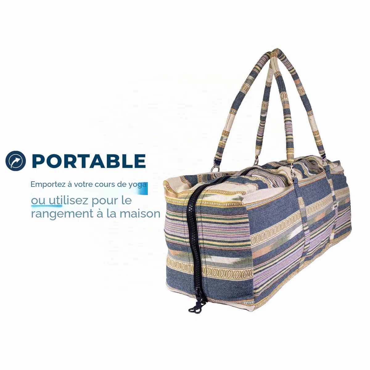 Yoga-Mad Sac de yoga de luxe | Sac de yoga entièrement zippé avec poches de rangement | Sac unisexe pour pilates, tapis et accessoires de yoga | Convient pour pilates, yoga, gym, convient à la plupart