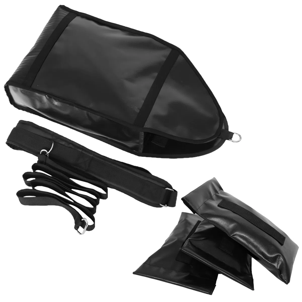 Ensemble d'entraînement de traîneau, poids réglable, 3 sacs de sable, ceinture incluse, PVC, pour la résistance, la course, la force et l'agilité