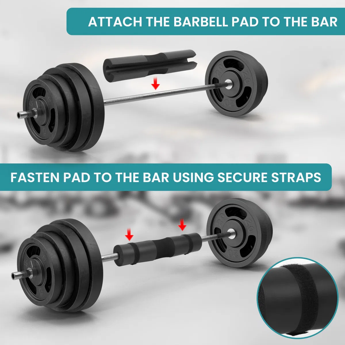 Belle Vous Mousse pour Barre de Musculation - Mousse pour le Cou et les Épaules - Mousse de Protection d’Haltere pour Haltérophilie et Gym - Compatible avec Barre Olympique