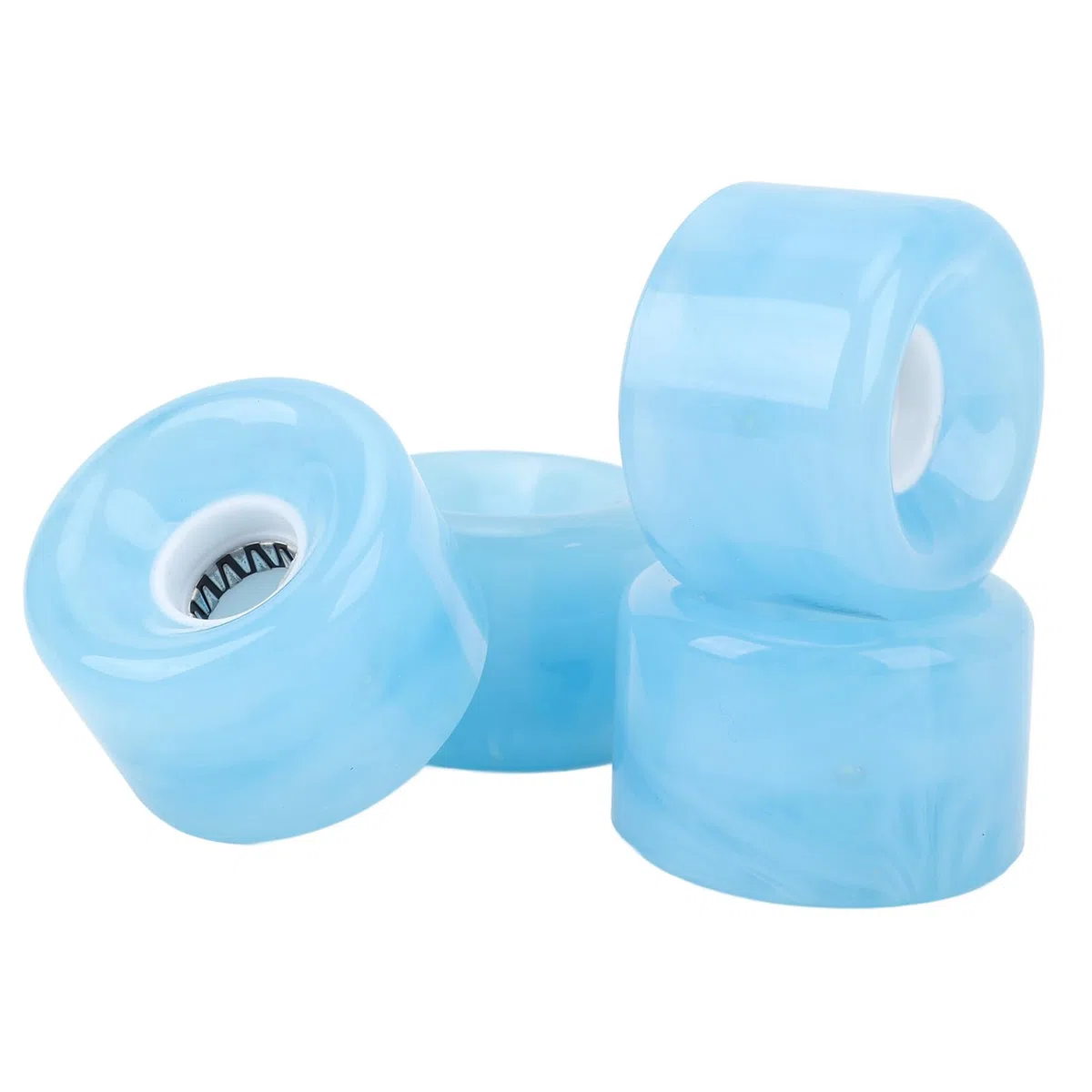 Asixxsix Roues de Skateboard, 52 Mm 78A, Roues de Skateboard à Rebond élevé avec Roulements, Roues de Skateboard de Rue, Skateboards Tricks Cruiser, Glisse Rapide et Brillante, Lot de 4