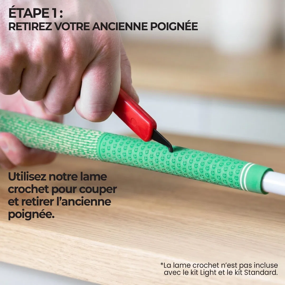 Wedge Guys Kit de grip pour clubs de golf – Qualité professionnelle – Au choix - une lame de crochet, 15 ou 30 bandes adhésives, un solvant de préhension de 15 ou 227 g et un étau en caoutchouc