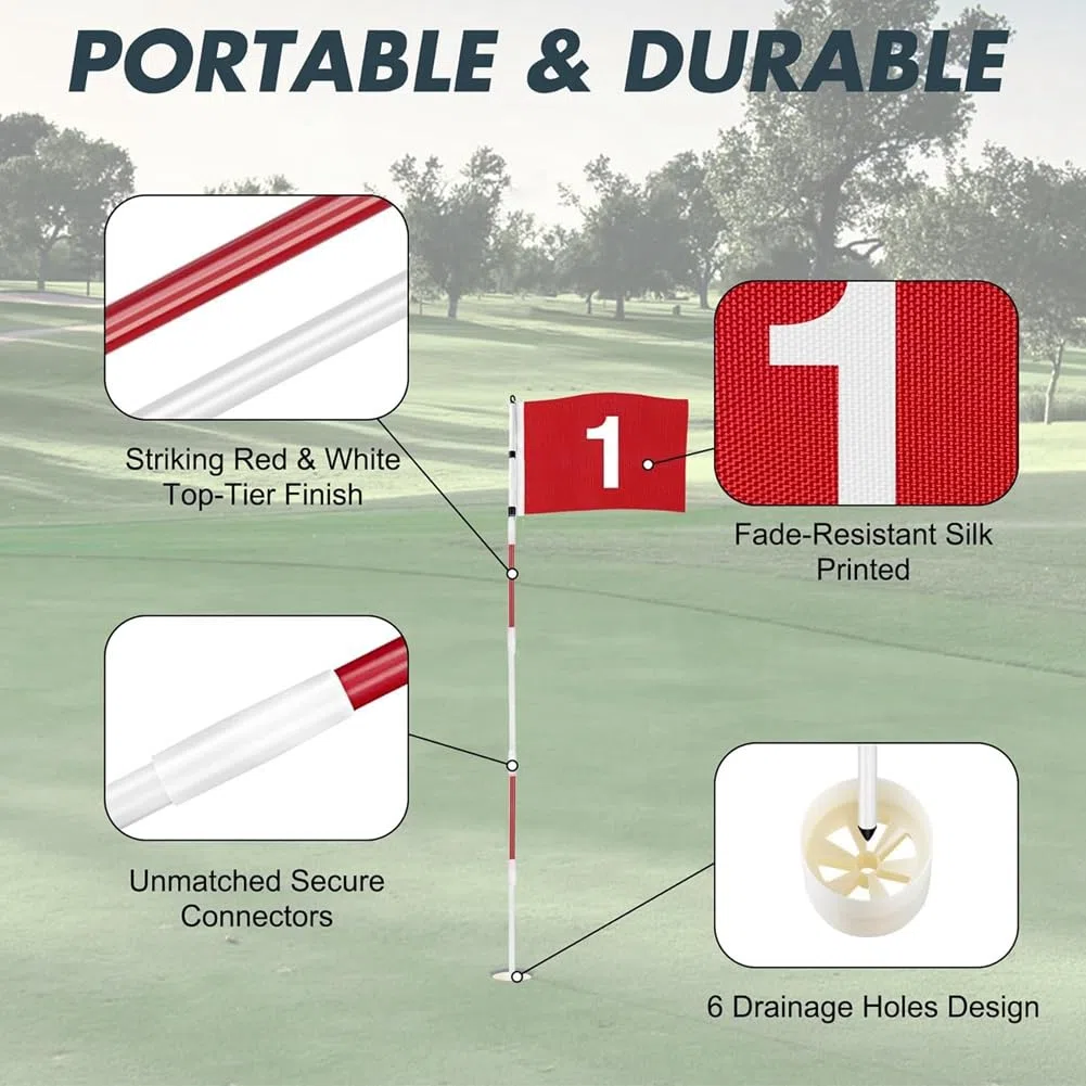 Osmond Drapeau de golf pour entraînement de jardin Vert