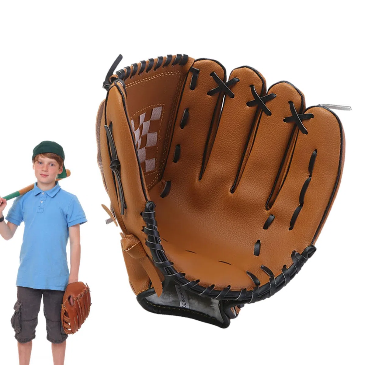 De Baseball – Cuir PU Réglable | De Baseball | Gants Ďe Sport avec Coussinet Đe Paume Rembourré | Accessoires D́e B́aseball Confortables - pour Les Professionnels Adultes Attrapant L