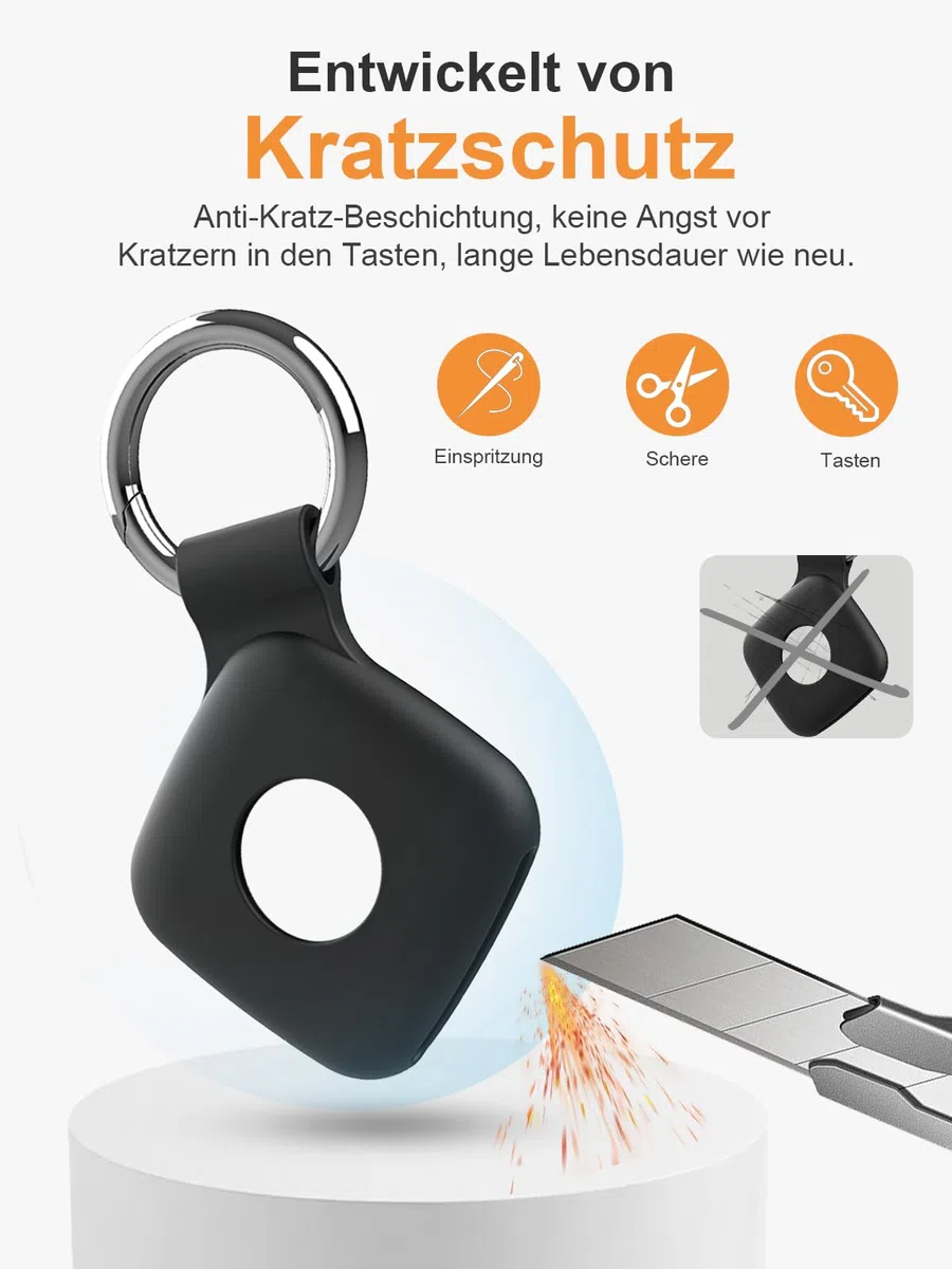 4 Pack de coques en silicone pour UGREEN FineTrack Anti-Loss Tracker, daunke Full Protection Cover (convient pour les personnes âgées, les animaux domestiques, le sac à dos, les bagages, les enfants