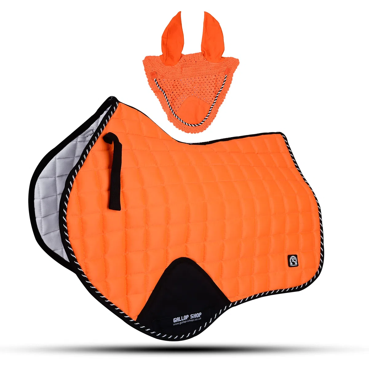 Close Contact Tapis de selle pour saut avec oreilles libres (F.Orange)