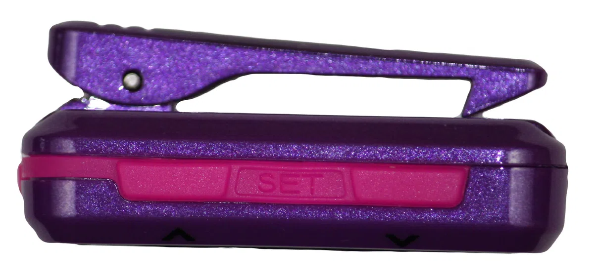 Gymboss Minuteur d’intervalle et chronomètre – Coque Brillant Violet/Rose