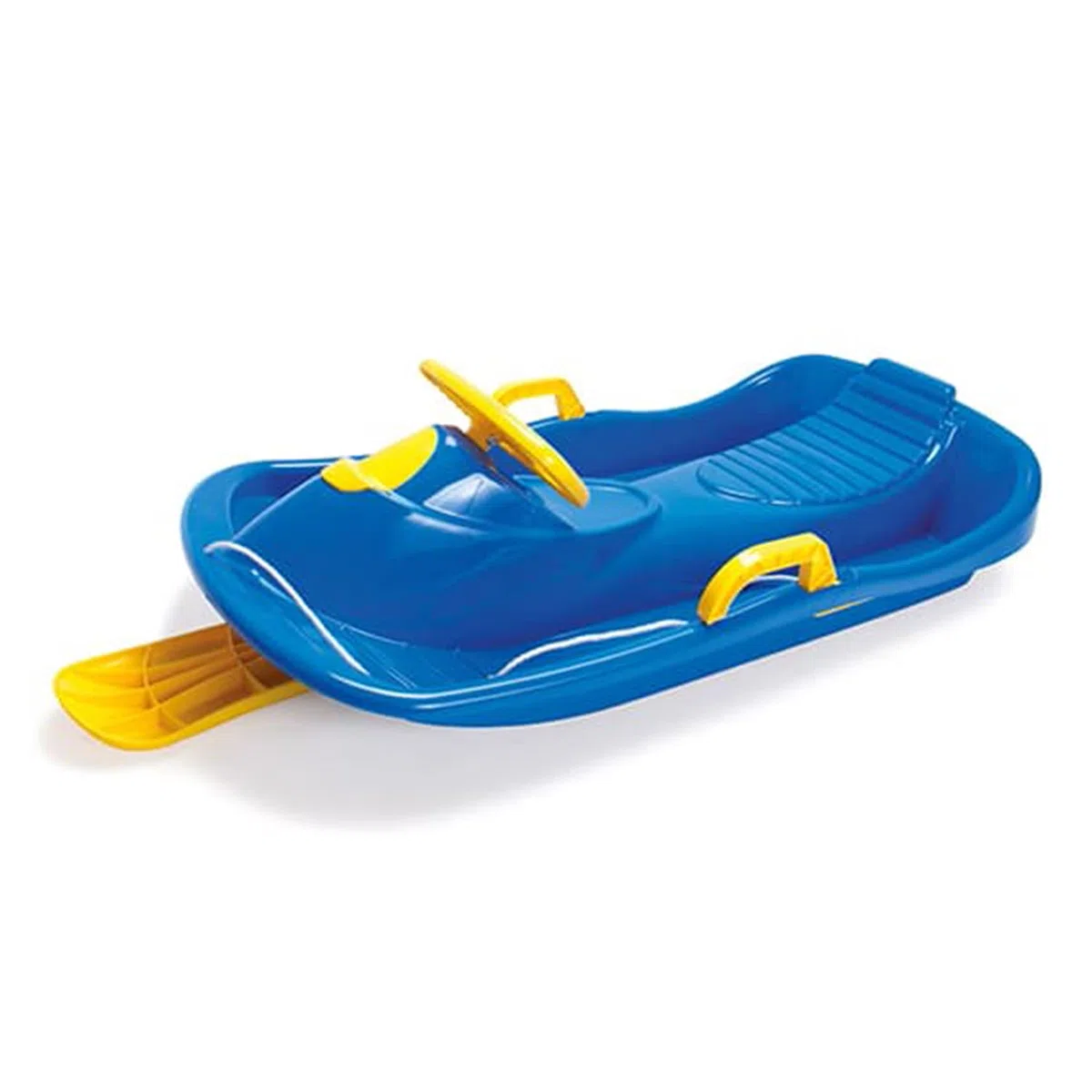 Dantoy - Luge de Direction pour Enfants à partir de 3 Ans - Luges Traîneaux - avec Volant et Freins et Corde avec poignée - Luge pour Enfants pour Les Sports d'hiver - Fabriqué au Danemark