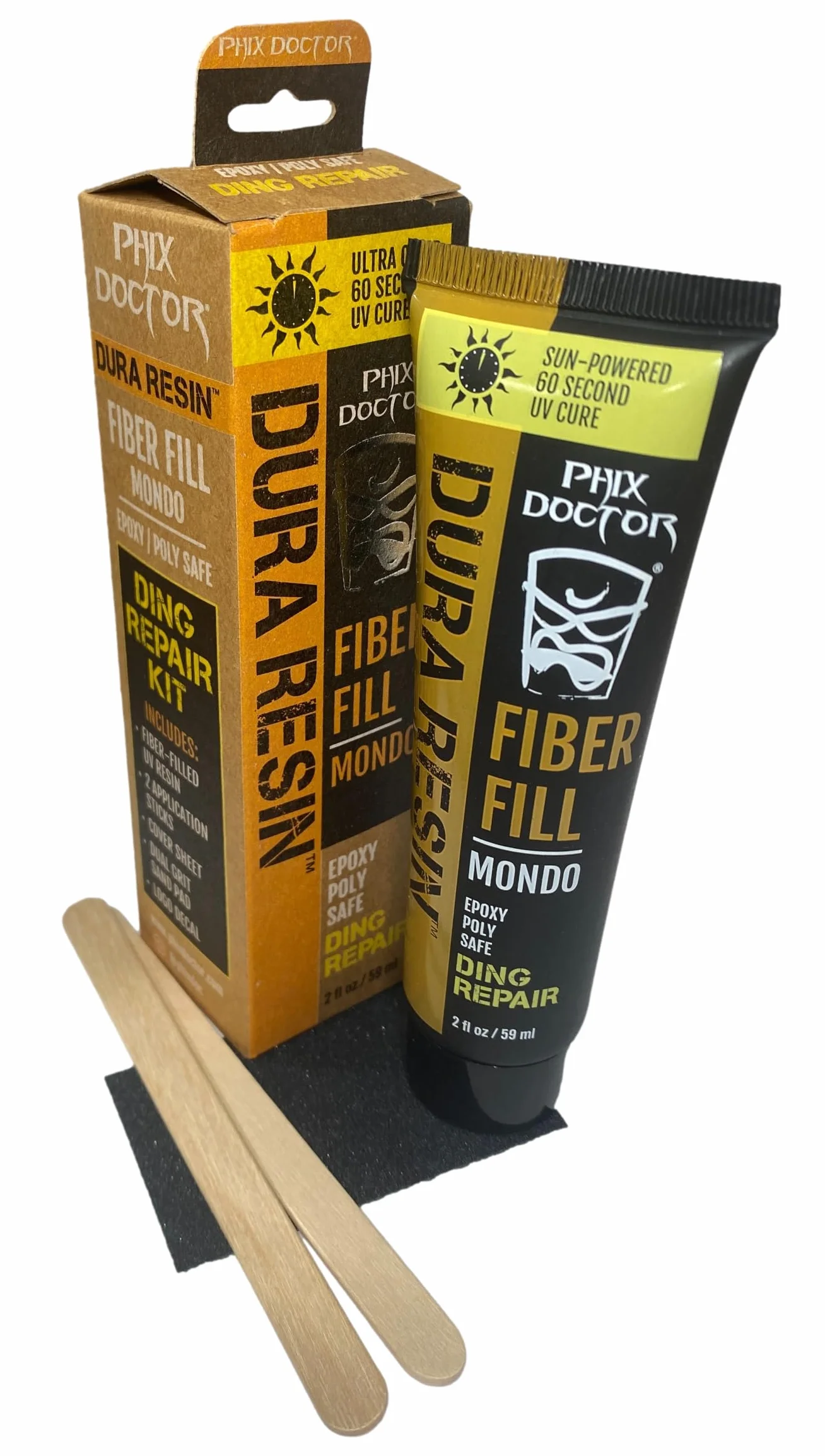 Phix Doctor 2016 Dura Rez Sunpowered Fibre Filled Surfboard Repair Solution 2,25 oz PHD009