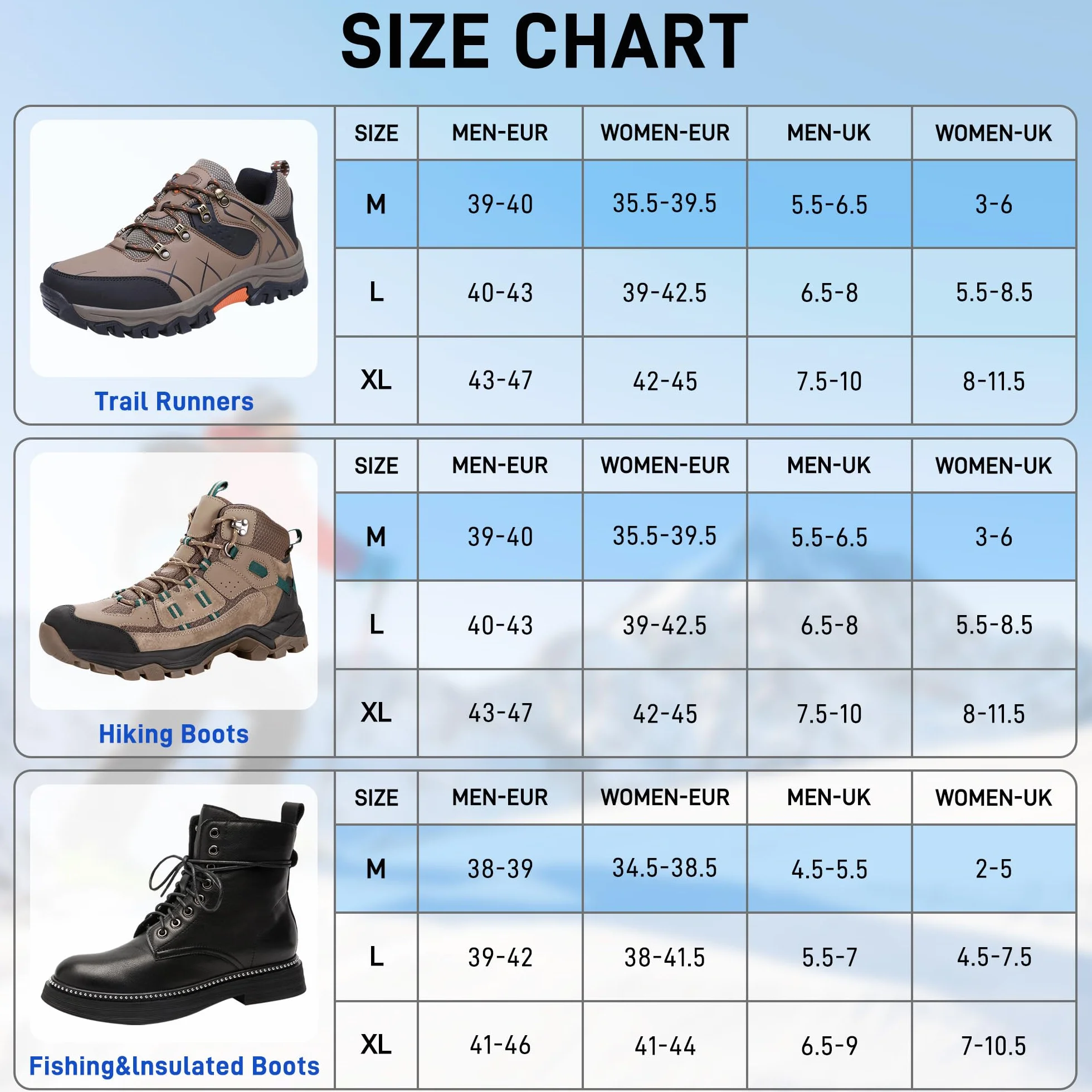 JIZZU Crampons pour Bottes de Randonnée avec 24 Pointes Antiderapantes-Crampons d'hiver Antiderapants pour Chaussures et Bottes, Pics de Neige pour la Marche, Le Jogging, l'escalade et la Randonnee