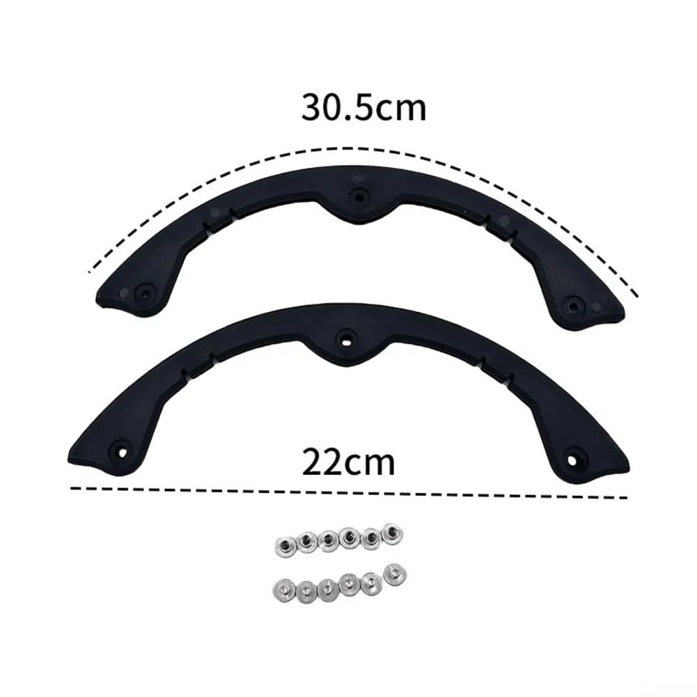 Lot de 2 barres de protection de bord de snowboard avec bande anti-collision incurvée pour planche à neige et skateboard (L)