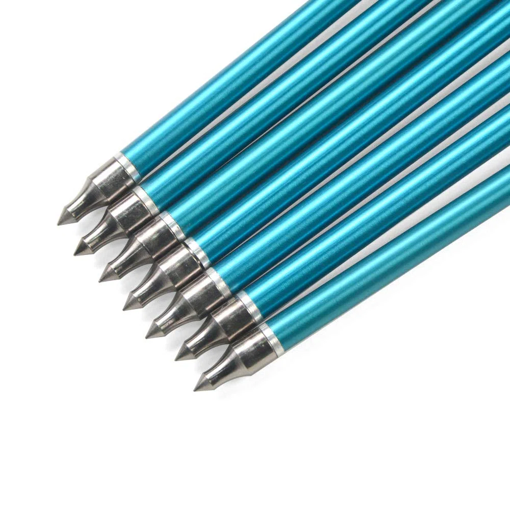 30 "flèches en Aluminium de tir à l'arc Spine 500 flèches de Chasse avec Pointes de flèche Amovibles pour Arc Classique et Arc à poulies 6 et 12 pcs