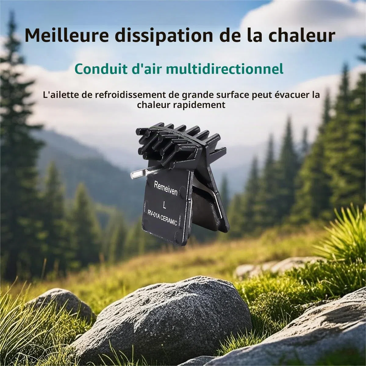 Lot de 2 plaquettes de frein de vélo avec ailettes de refroidissement pour Shimano 105 / GRX / SLX M7100 / XTR M9100 / DEORE XT M8100 / DURA-ACE/ULTEGRA/TIAGRA/METREA