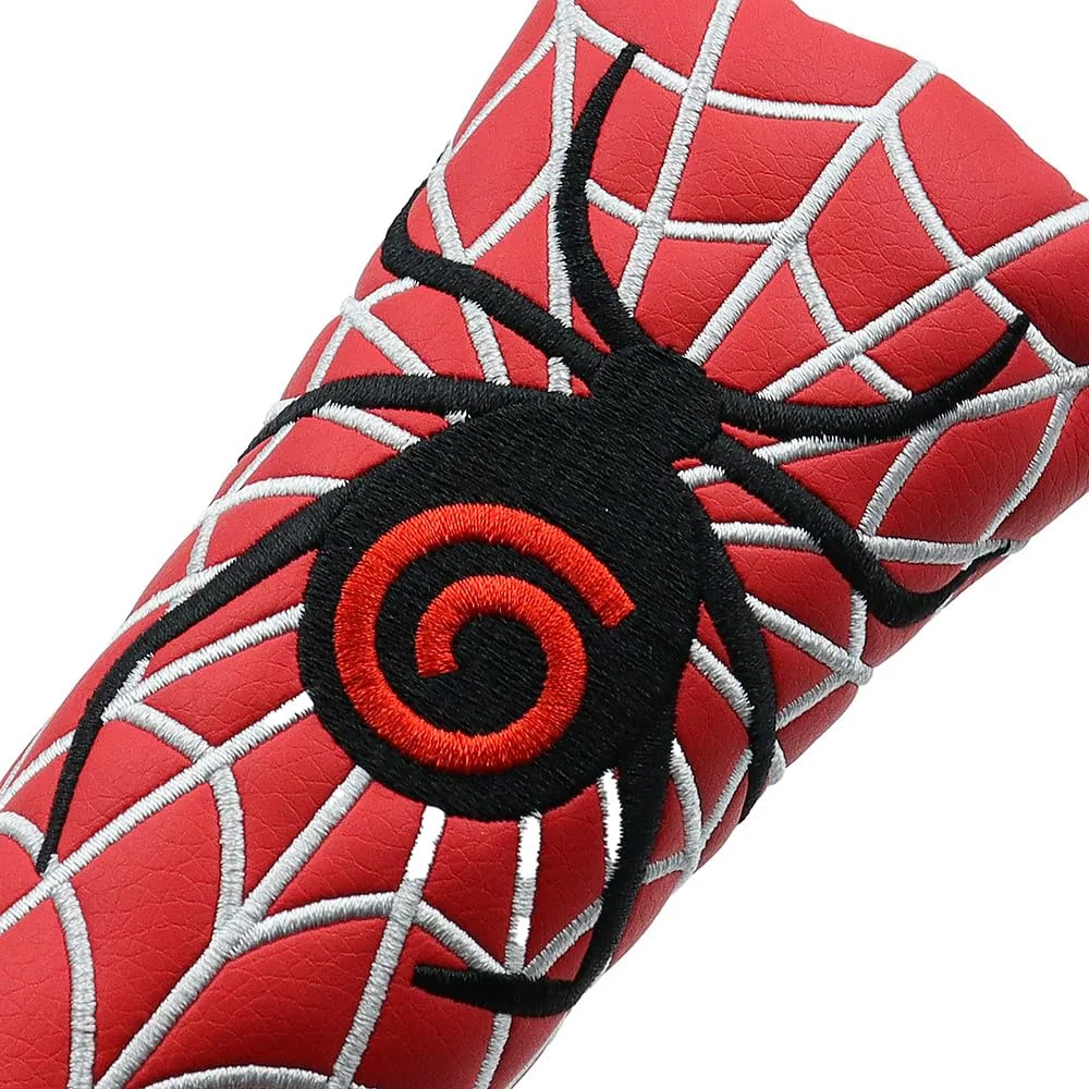 Namvo Mallet Putter Head Cover PU Golf Putter Head Cover Spider Web Golf Club Protecteur