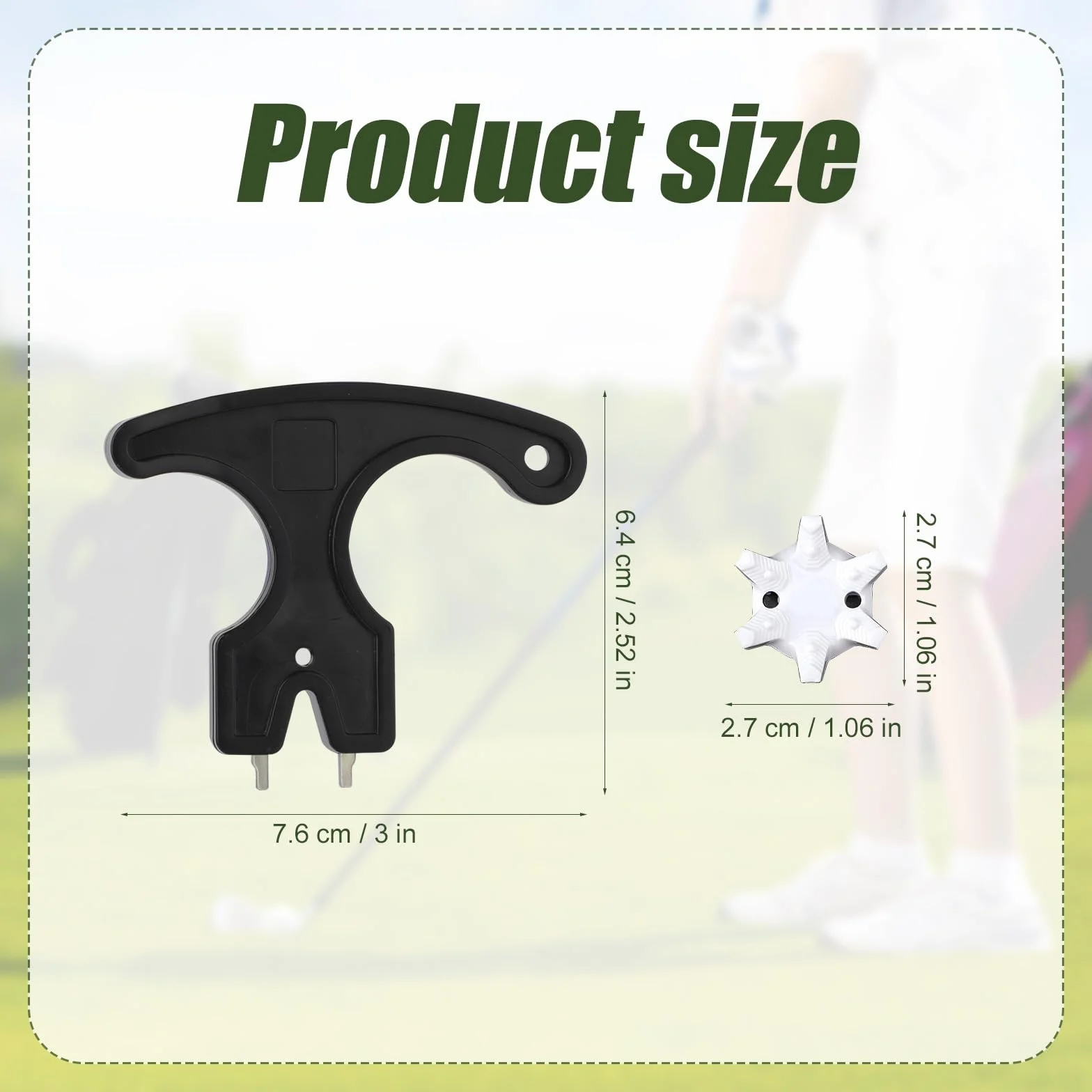 NQEUEPN 31pcs Pointes de Golf, Pointes Chaussures Golf avec Clé à Crampons Installation Facile Remplacements de Broches de Pointes de Golf pour Chaussures de Golf Joueur de Golf Amateur(Blanc Noir)