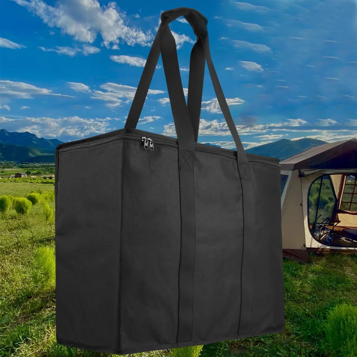 Sac de matelas avec poignées, sac de rangement de matelas en camping | Sac de matelas pliant à poussière en nylon - Poux de rangement de camping, organisateur de transport résistant à l'usure pour voy