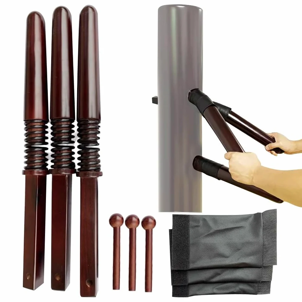 DYK&NX Wing Chun Kung Fu Remplacer Les Bras, Mannequin en Bois Équipement D'entraînement, réglable à Hauteur, Bras à Ressort, Convient pour Un Trou de 1,5 po * 1,5 po (Color : 2)