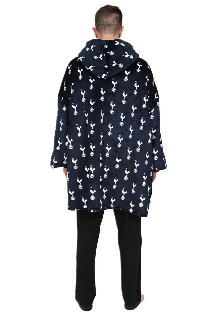 Tottenham Hotspur Football Club Sweat à capuche en polaire de luxe entièrement doublé pour homme Bleu, bleu, Taille unique