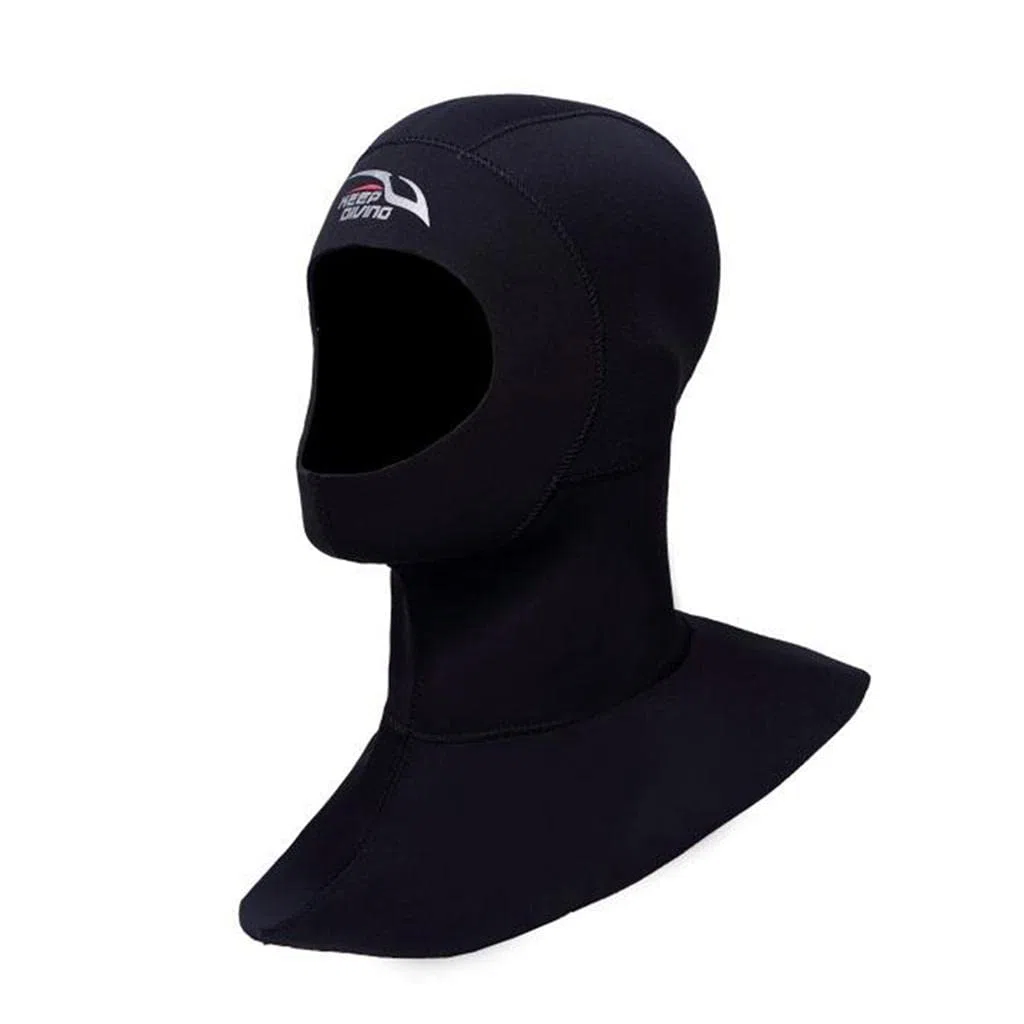 rockible Cagoule de en Néoprène de Qualité Supérieure avec Capuche à Bavette Ventilée 3 Mm pour Homme et Femme pour en, Kayak, Voile, Can, Noir L