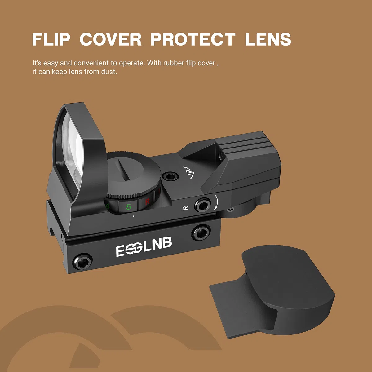 ESSLNB Viseur Airsoft 5 Paramètres de Luminosité Lunettes de Visée avec 20mm/22mm Picatinny Montage sur Rail et Couverture pour Chasse