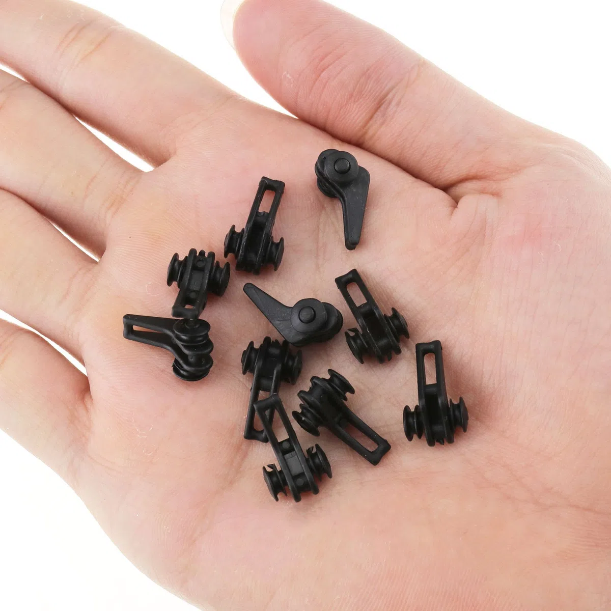 OTOTEC Lot de 10 crochets en plastique et caoutchouc pour canne à pêche