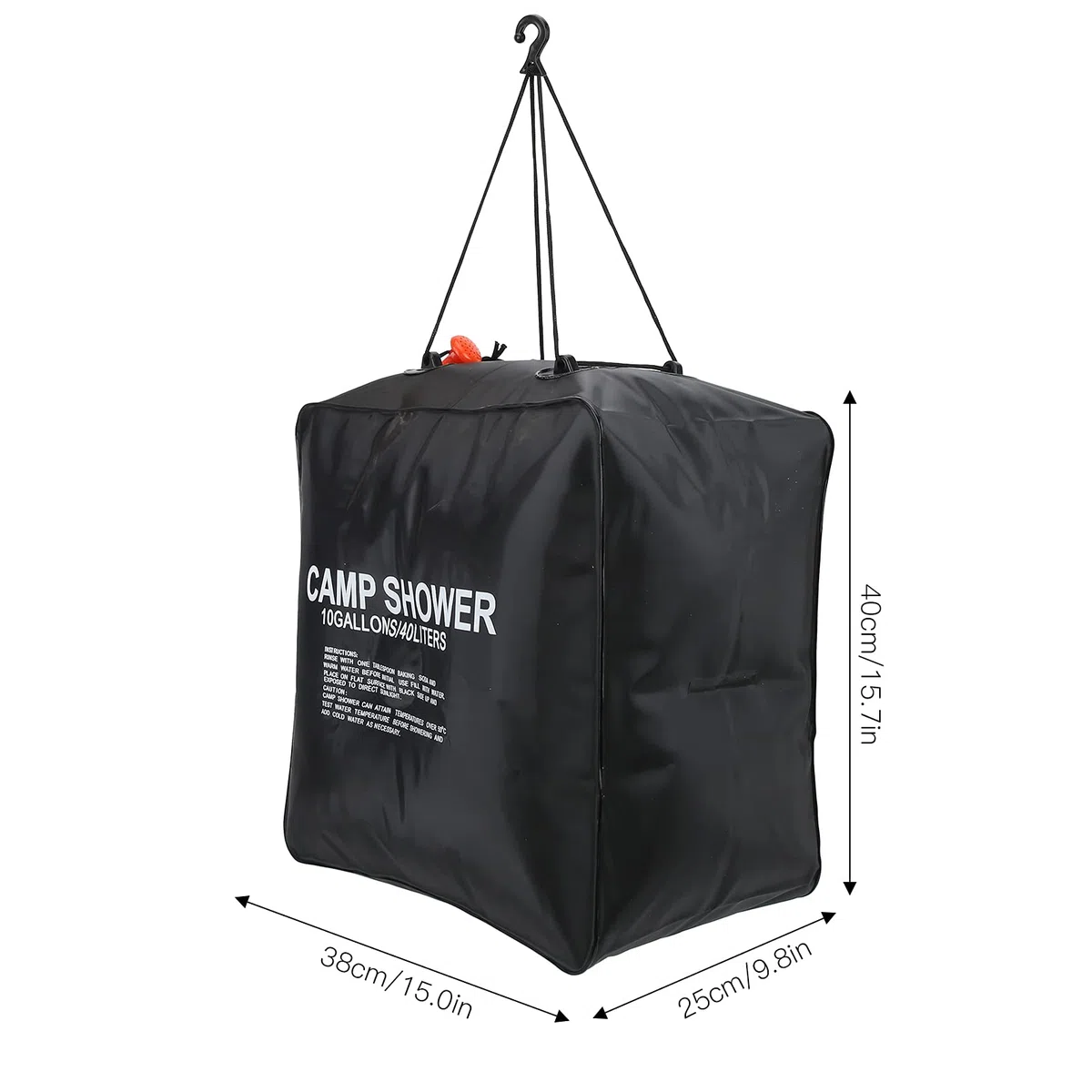 Sac à Eau 40L chauffé à l'énergie, Sac de Douche Solaire 40L Sac à Eau 40L chauffé à l'énergie Solaire Sac à Eau de Bain chauffé pour Le Camping pour l'extérieur