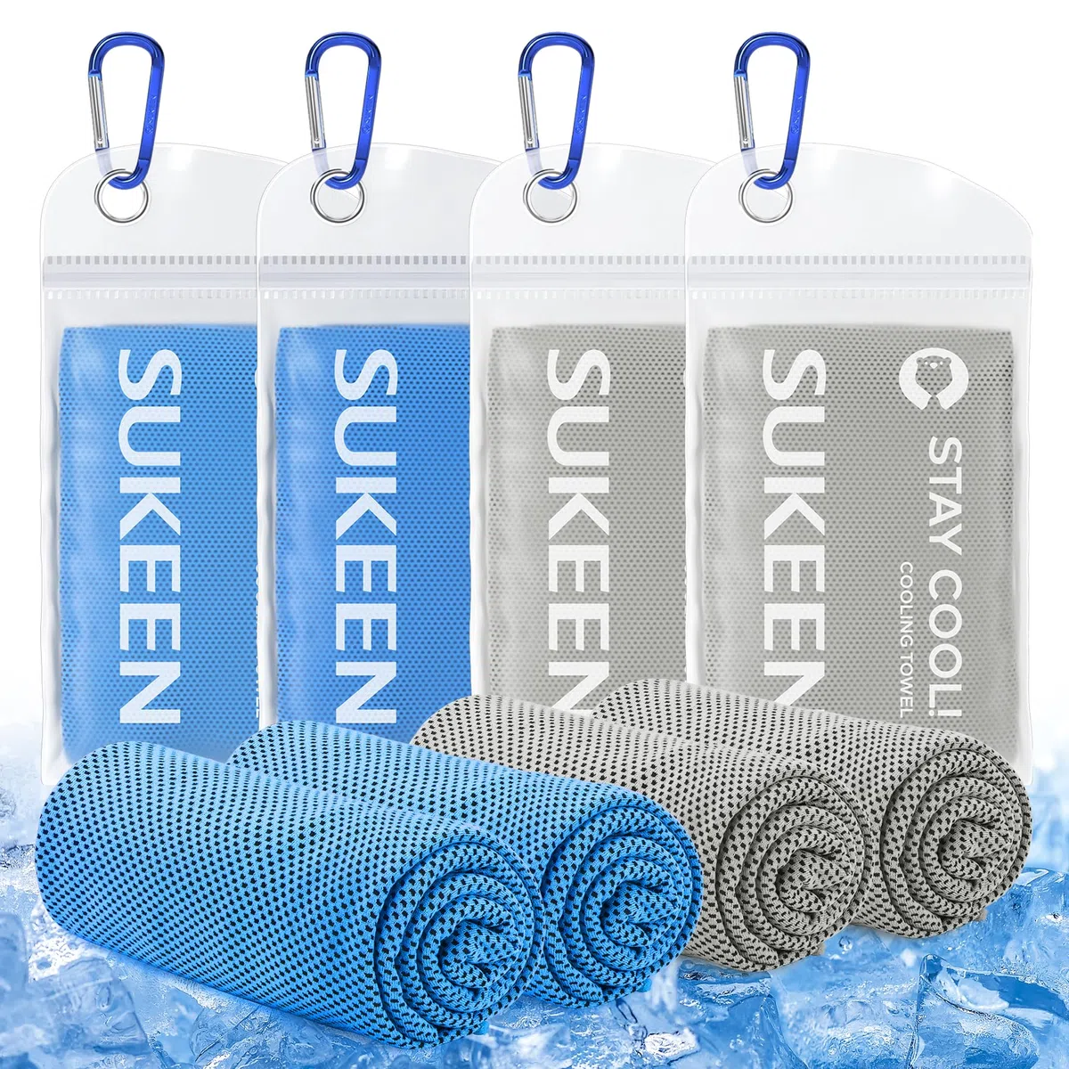 Sukeen Serviette rafraîchissante (101,6 x 30,5 cm), serviette de fitness à séchage rapide pour salle de sport, golf, yoga, travail en plein air, sport, voyage, camping, fraîcheur instantanée pour le