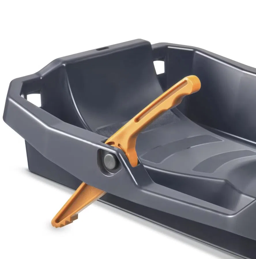 Luge Adulte Plateau - Rails directionnels pour Glisse Droite - Haute Performance de Glisse - Corde et poignée Tire-Luge - Coque Robuste et freinage Efficace - L 105 x l 48 x H 12 cm - Poids 2.4 kg