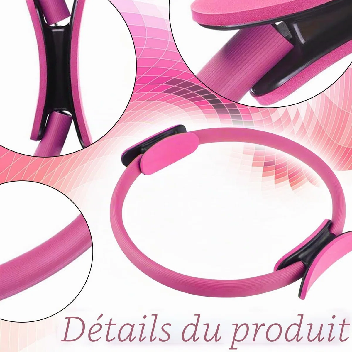 Anneau de Pilates, Cercle de Pilates, Accessoire Pilates Femme, Anneau de Résistance Pilates, Cercle Magique de Fitness, Toning Pilates Ring, pour tonifier Les Cuisses, Les abdominaux