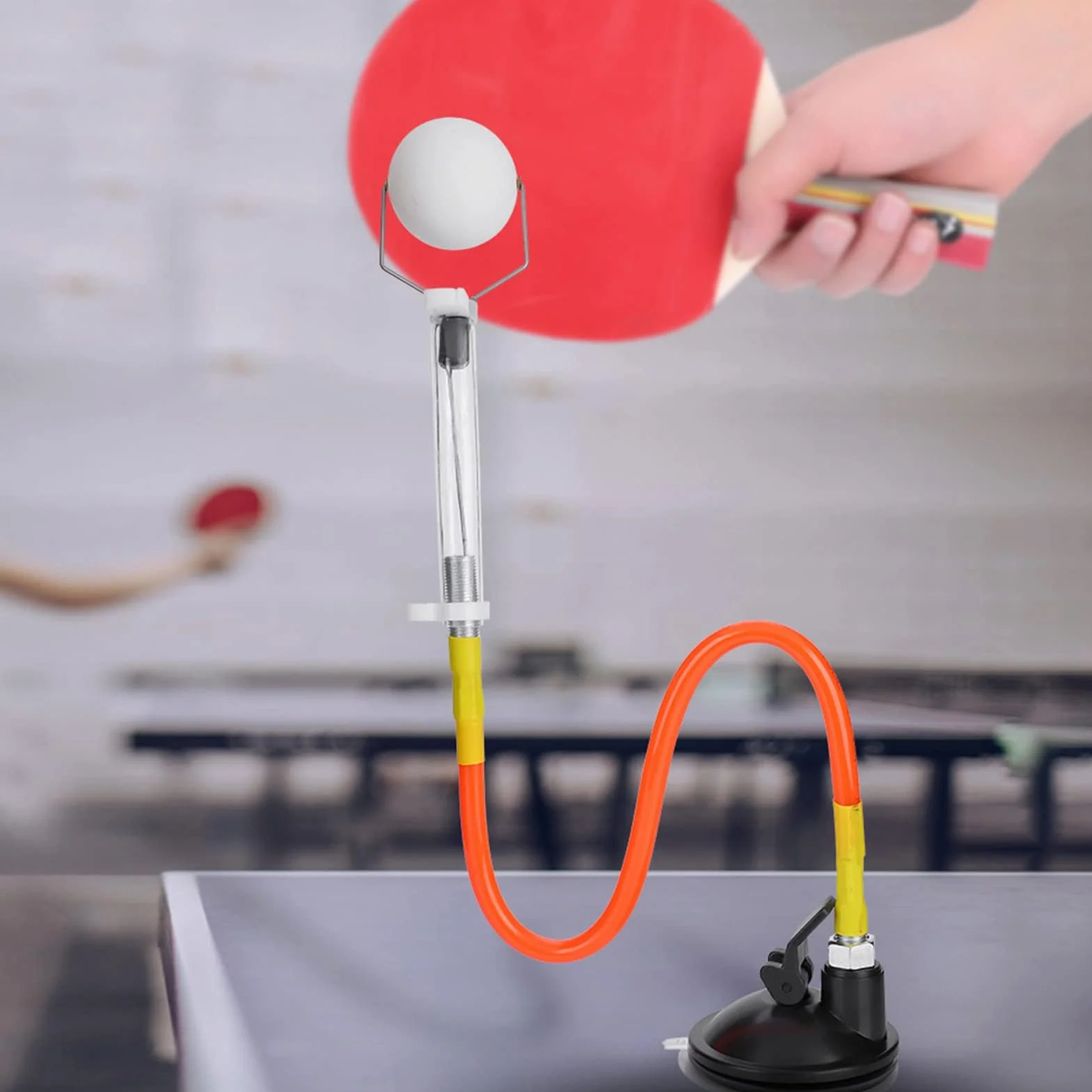 HERCHR Entraîneur De Tennis De Table, Dispositif D'entraînement De Ping-Pong en PVC, Entraîneur De Tennis De Table Réglable, équipement De Balles De Ping-Pong pour L'entraînement De Tennis De Table