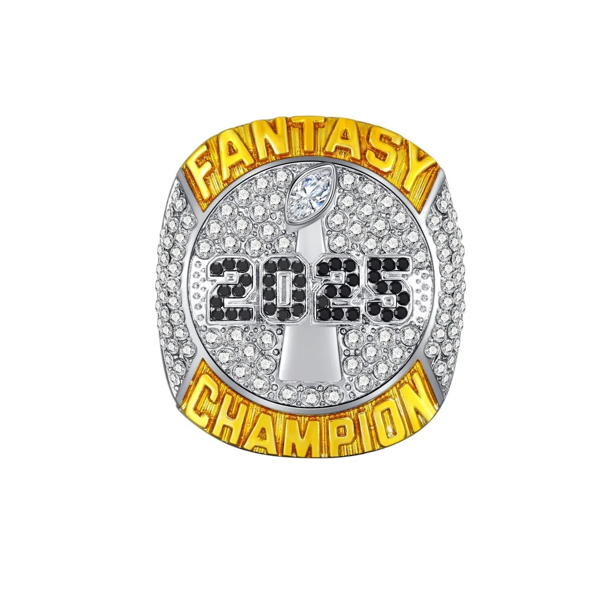 Bagues de Football Fantasy 2025 Objets de Collection for la fête des pères Bagues de Championnat Bague de Championnat à Exposer(10)