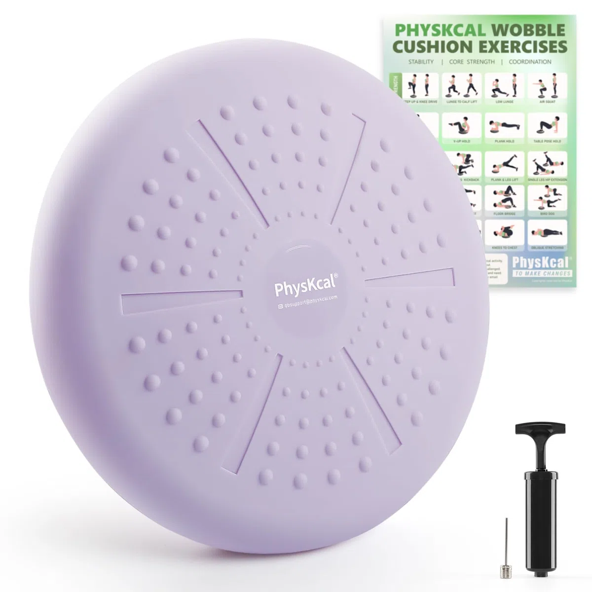 PhysKcal Coussin d'équilibre- Coussins de stabilité pour la kinésithérapie et Le Fitness, Assise Flexible, Coussin sensoriel favoriser la Concentration