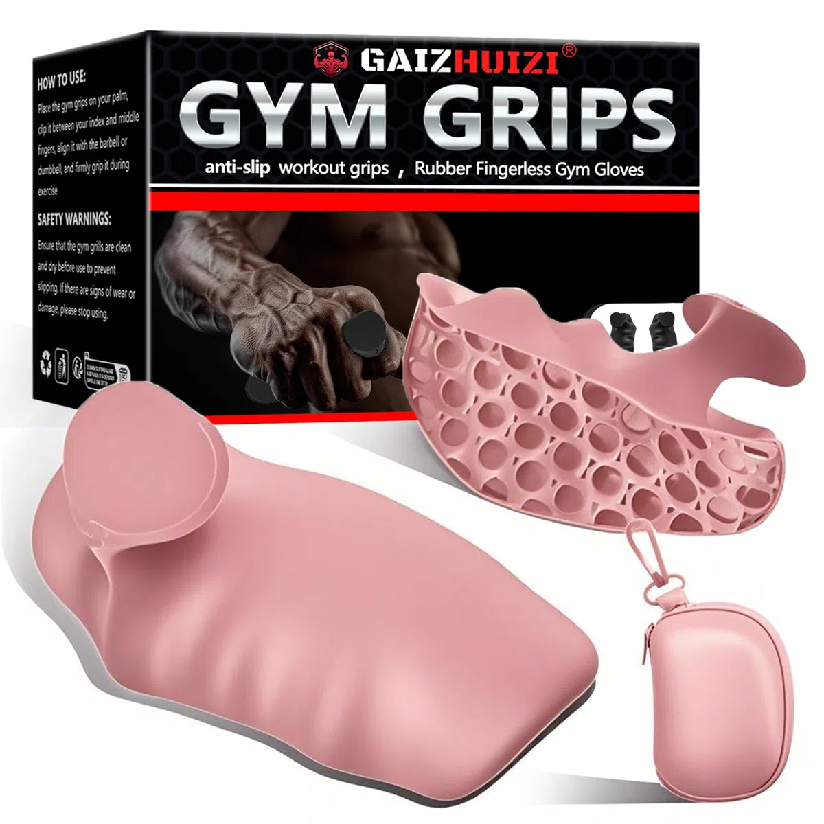 Poignées d'entraînement antidérapantes, ergonomiques en caoutchouc, adaptées pour homme et femme, haltérophilie, soulevé de terre, entraînement de fitness et exercice, protège vos mains
