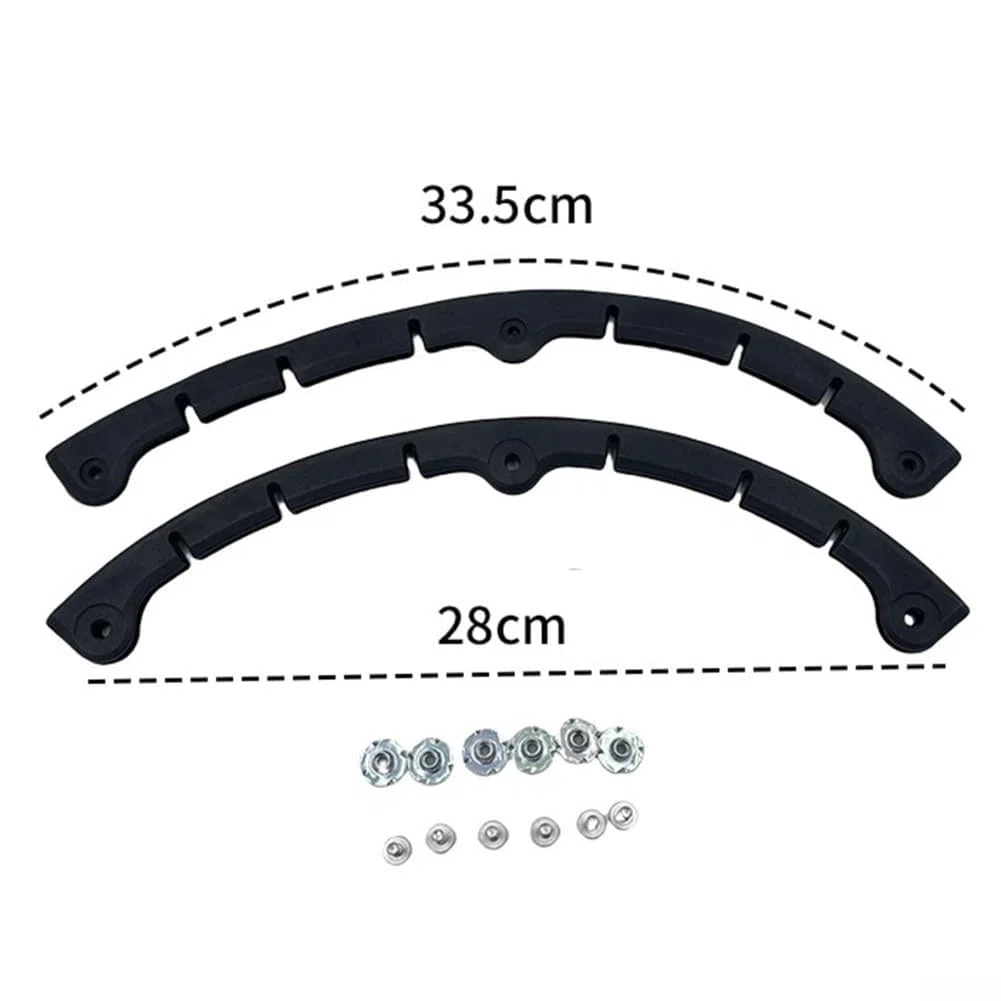 Lot de 2 barres de protection de bord de snowboard avec bande anti-collision incurvée pour planche à neige et skateboard (L)