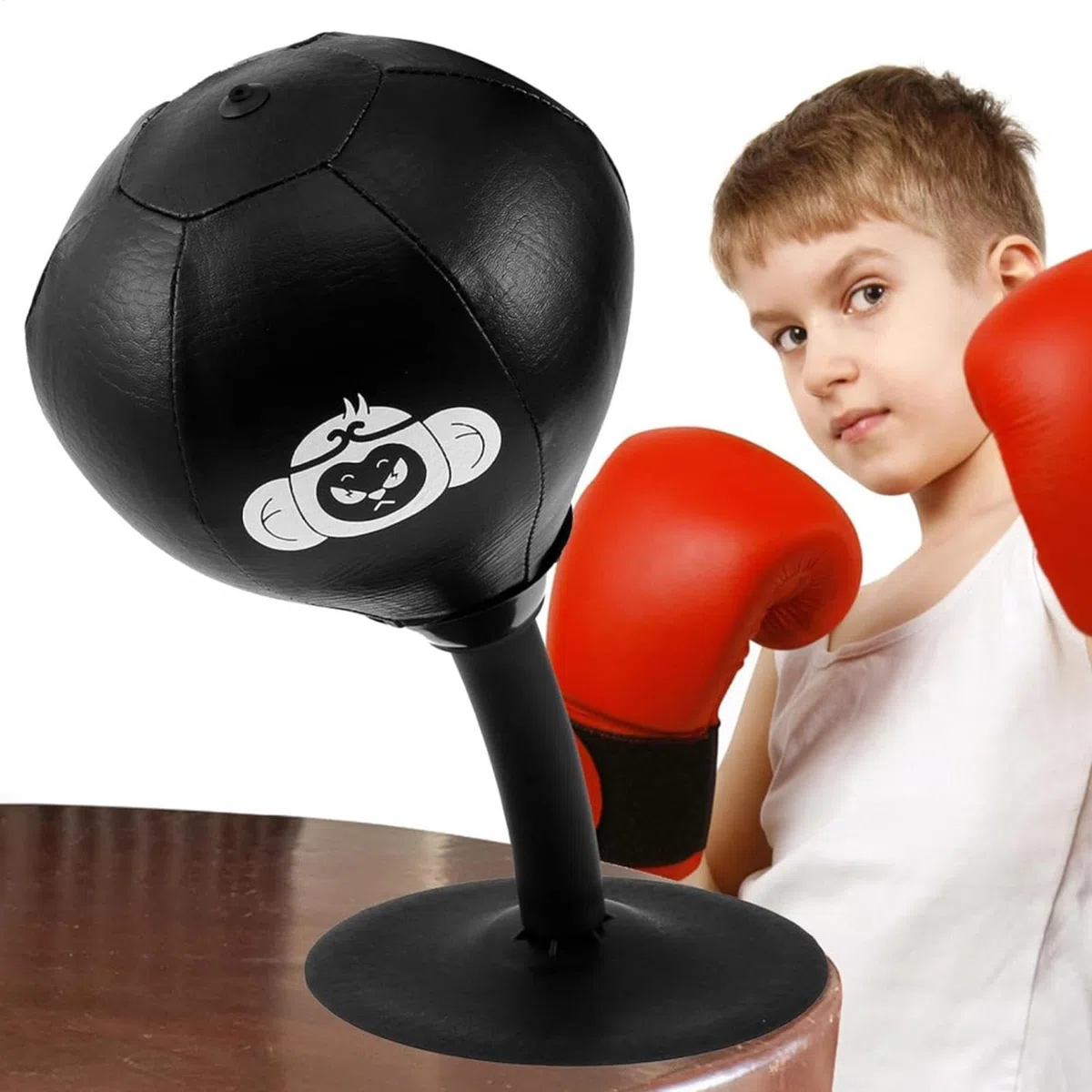 Sac De Boxe De Bureau – Sac De Boxe À Ventouse | Ventouse pour Sac De Boxe D'entraînement De Bureau | Jouets De Détente | Sac De Boxe De Table À Forte Aspiration, Jouets De Relaxation pour Adultes Et