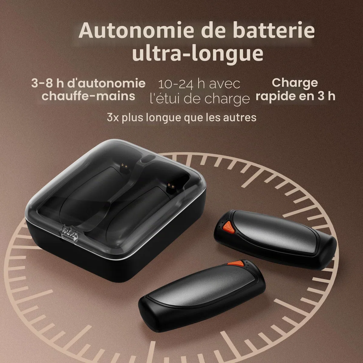 COTOP Chauffemains Rechargeables - 2 Chauffemains Électriques 14000 mAh avec Étui de Charge - 3 Niveaux de Chauffage Jusqu'à 36h - Charge Rapide - pour Plein Air, Camping - Cadeaux Hommes Femmes