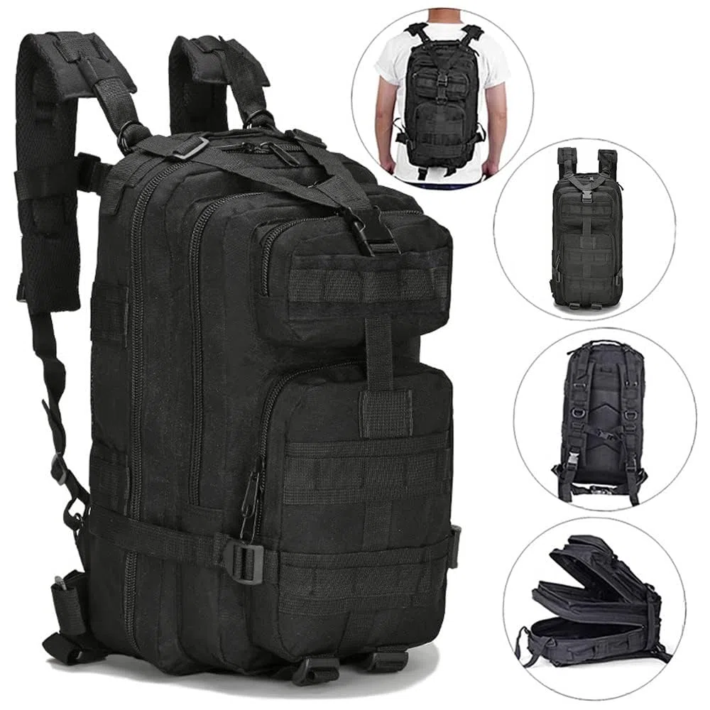 Lawaia 30L Sac à Dos Style Militaire, Sac À Dos Multifonction Molle Assaut Pack Tactique Combat Sac à Dos pour Trekking Randonnée Camping Pêche Escalade Alpinisme ou Utilisation Quotidienne
