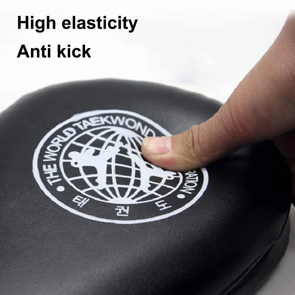 TMRBBesty Raquette Taekwondo, Coussinets de Frappe pour Taekwondo, Kickboxing Karate Kicking Target, Design à Double Couche, Noir, Polyuréthane