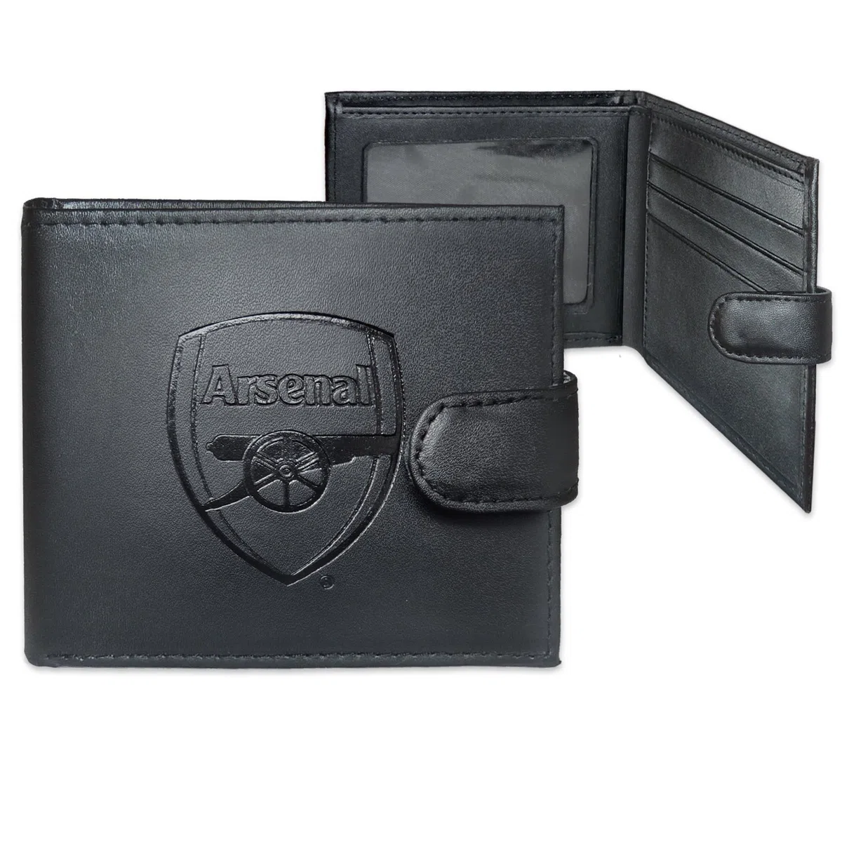 Arsenal FC Officiel - Portefeuille en Cuir - Blason embossé - Coffret Cadeau