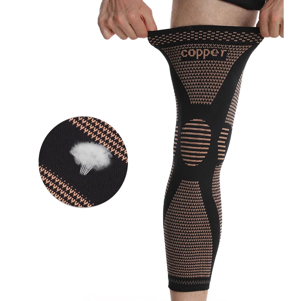 Genouillère pour homme et femme - Soulagement du genou - Manchon de compression respirant pour la course à pied et l'entraînement