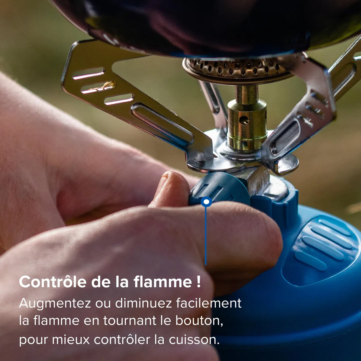 Campingaz 206 S Réchaud de camping, réchaud à gaz 1 brûleur pour le camping, les festivals ou les randonnées, Bleu