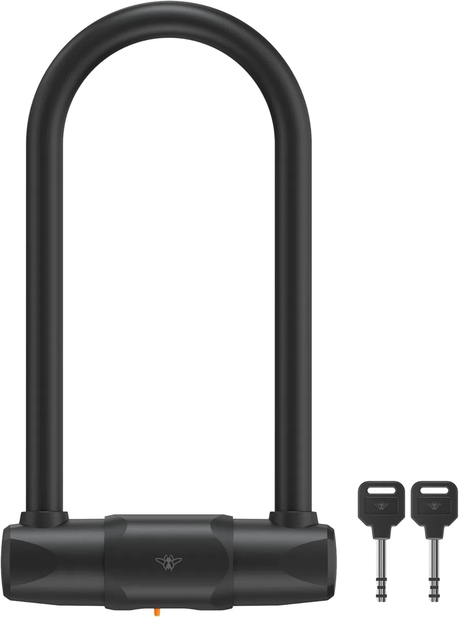 CASR Antivol U XL - Cadenas à Clé Certifié FUB 2 Roues - Acier Trempé Robuste Anti-Corrosion - Universel Vélo, Moto, Trottinette électrique - Protection Haute Sécurité