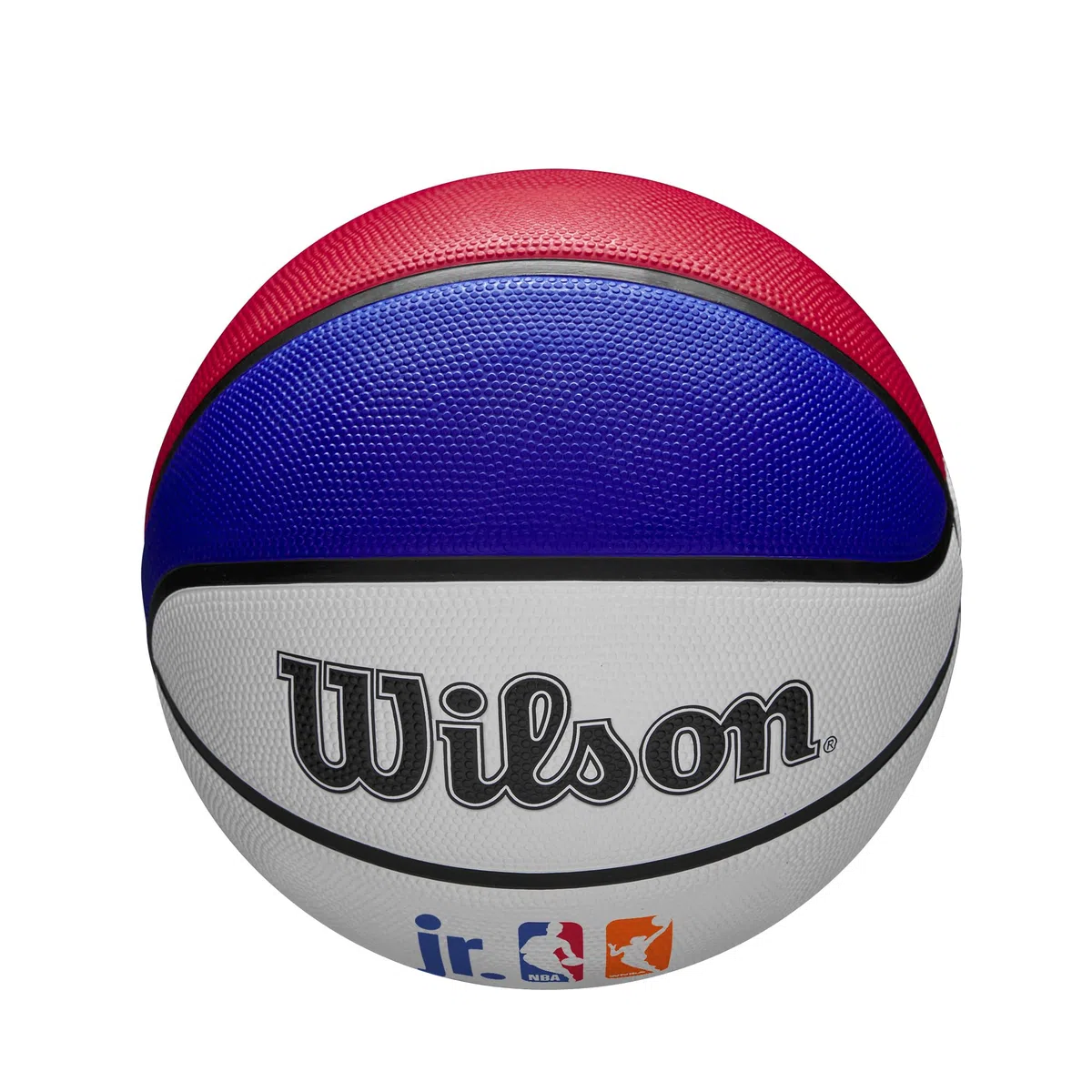Wilson Basketball Jr. NBA WNBA DRV Light, Outdoor and Indoor, Size: 5, Blue/Red/White