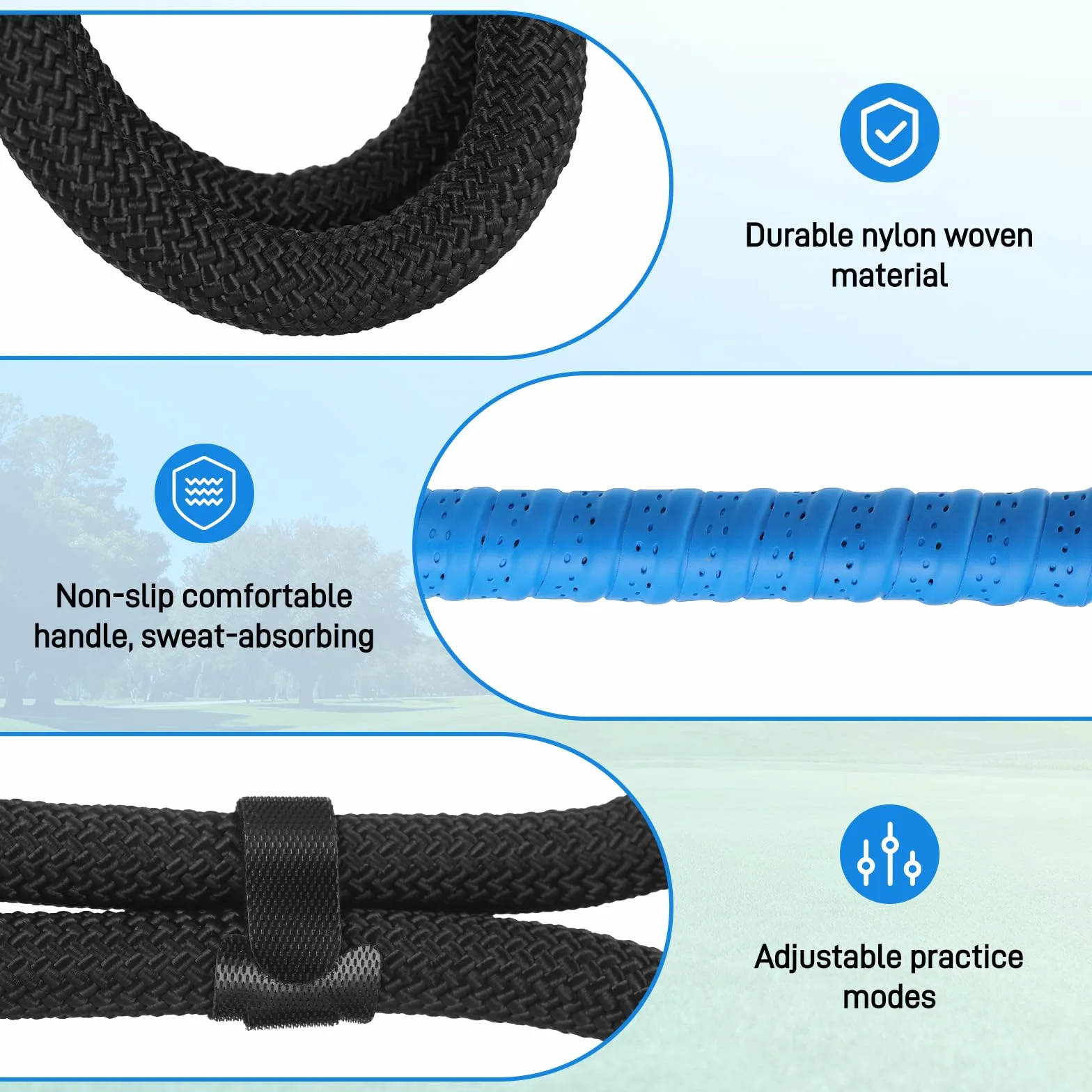 Starvortex Entraîneur de Swing de Corde de Golf, Améliore la Vitesse de Swing et Golfeurs Contrôle Force, Professionnel Aide à l'Entraînement Swing Corde de Golf avec Sac de Rangement