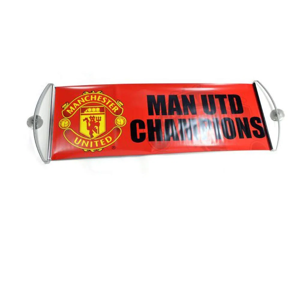Manchester United Man U Crest Rolling Banner Football Fanbana Goal Red Official Product