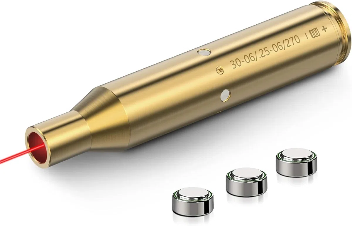 KinZon Viseur Laser pour Fusil | Compatible Calibres 30-06, 25-06, .270 | Point Rouge Haute Précision avec Batterie | Montage Rapide | Idéal Chasse, Tir Sportif & Tactique