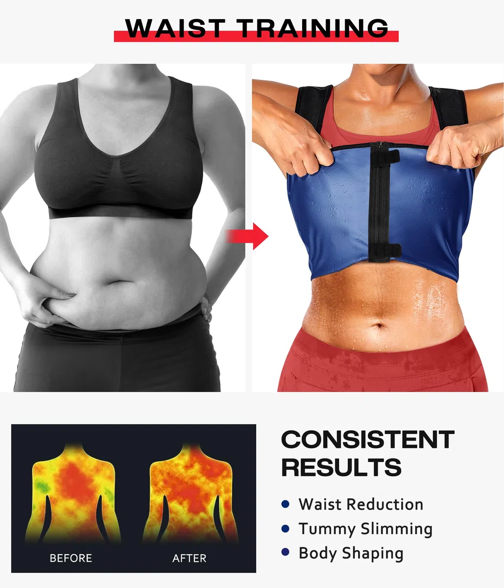 KUMAYES Vêtements de Sudation Femme Gilet de Sudation amincissant Débardeur Minceur Corset Gaine Amincissante Ventre Plat